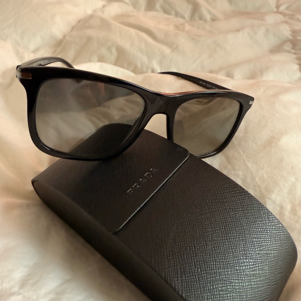 Prada Dark Sunglasses with Black Case